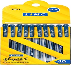Linc Glycer 0.6mm Ball Pen Blue (pack of 10)x 2