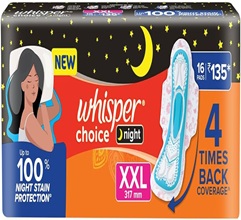 Whisper Choice Night Sanitary Pads (XXL) 16 Pads