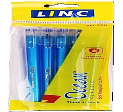 Linc Ocean Blue Gel Pen (Pack of 5)x2