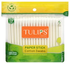 Tulips Paper Sticks Cotton Swabs 100 pcs